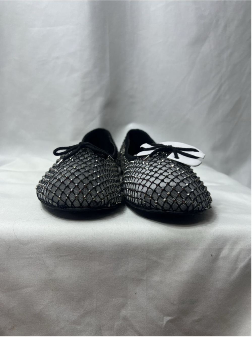Torrid Women’s Black Embellished Mesh Ballet Flat 10.5WW Casual Party Festive - Picture 2 of 10